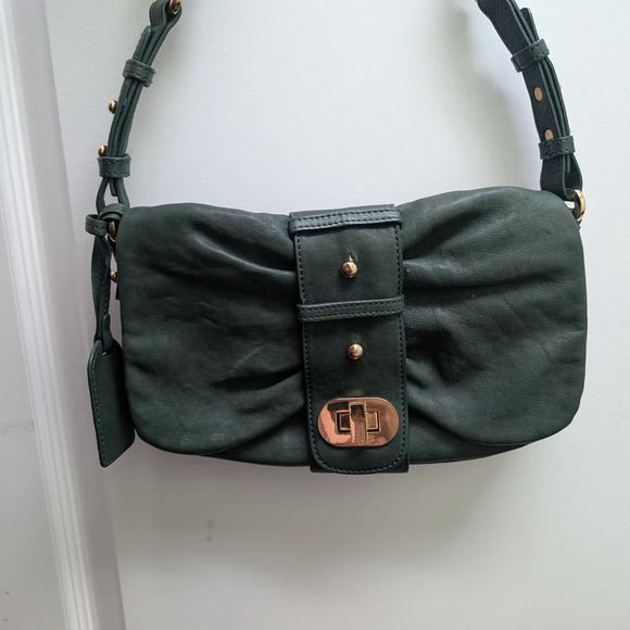 Badgley Mischka Green Leather Women's Bag - Picture 3 of 15